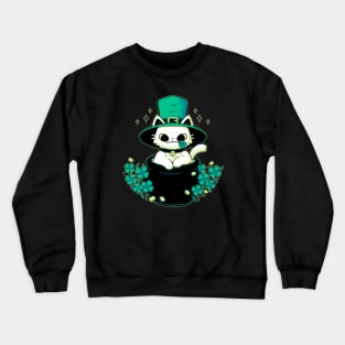 Cute St Patrick Cat Crewneck Sweatshirt